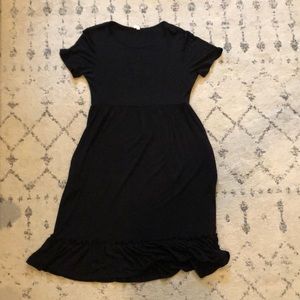 Pink Blush Maternity Black Midi Dress, size small